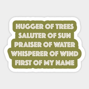 TREE HUGGER Sticker